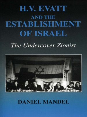 cover image of H V Evatt and the Establishment of Israel